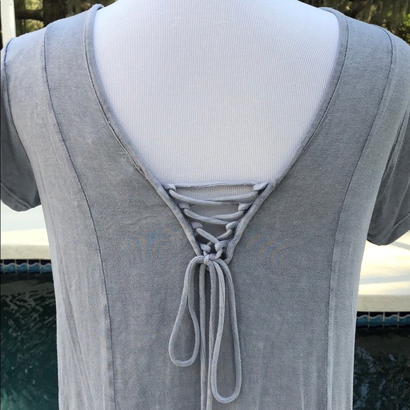 🦈 2 LEFT Light Grey Mineral Washed Top. S-M - Picture 7 of 7